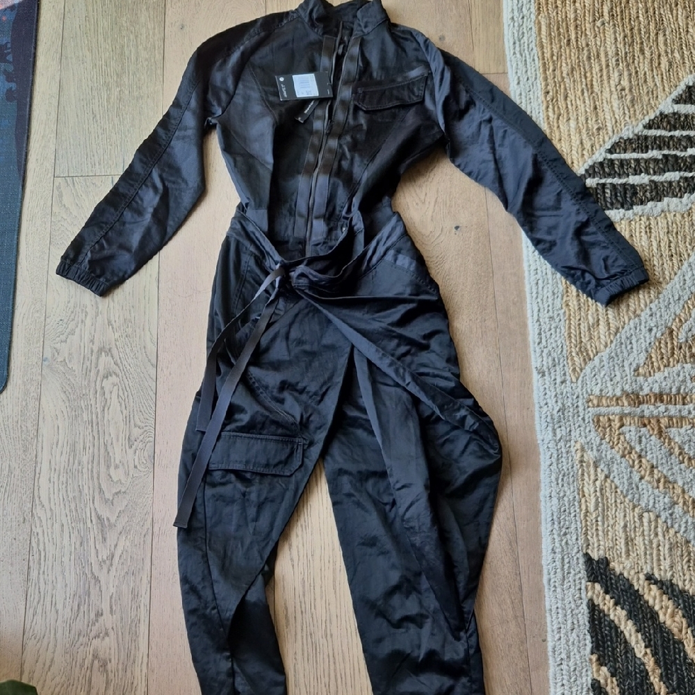 Nike Black Utility Jumpsuit with Waist Tie